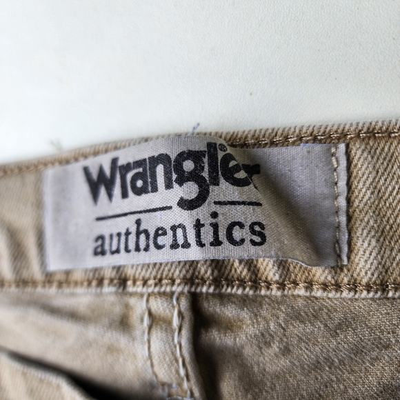 Wrangler Tan Khaki Jeans Mens 42x32 Straight Leg ZM200KH Stretch Denim Pants M - Picture 5 of 10